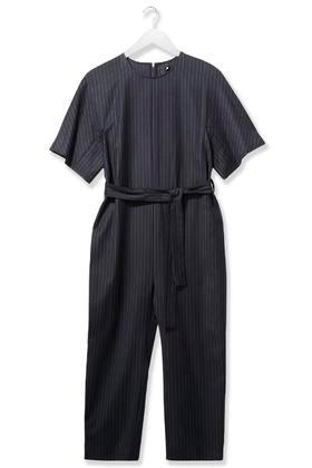 Topshop Pinstripe Judo Jumpsuit By Boutique