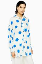 Topshop *printed Oversized Shirt By Boutique