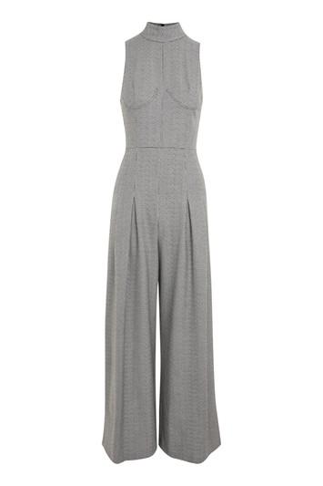 Topshop Dogtooth Checked Jumpsuit