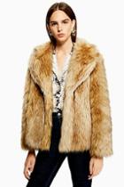 Topshop Tall Vintage Faux Fur Coat
