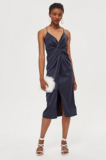 Topshop Twist Front Midi Dress