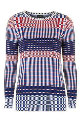 Topshop Brick Patterned Tunic Top