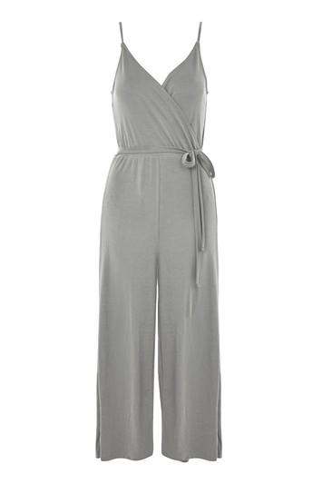 Topshop Cupro Wrap Jumpsuit