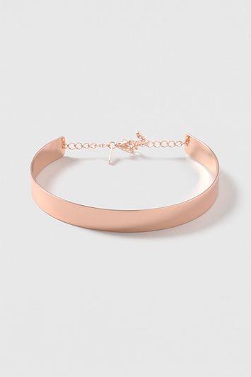 Topshop Rose Gold Bar Choker