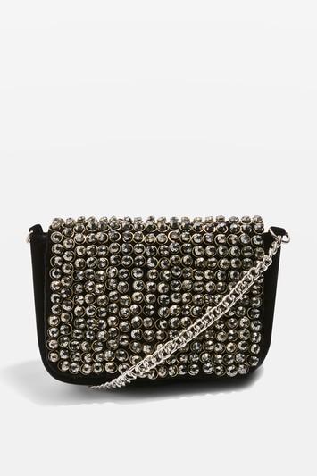 Topshop Embellishment Flap Cross-body Bag