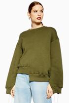 Topshop *cutabout Hem Sweatshirt By Boutique
