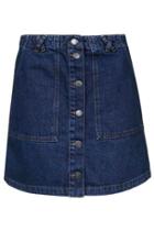 Topshop Moto Patch Pocket A-line Skirt