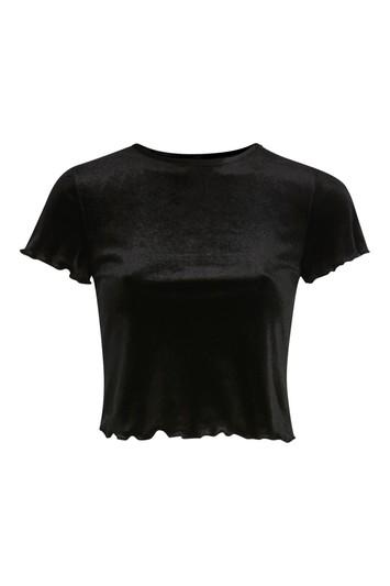 Topshop Velvet Lettuce Tee