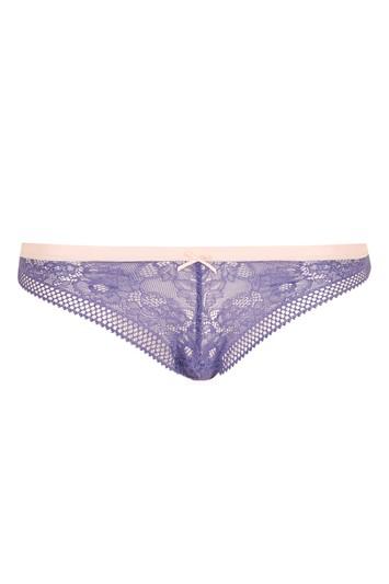 Topshop Floral Geometric Lace Brazilian Knickers