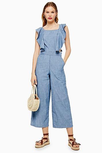 Topshop Ruffle Jumpsuit