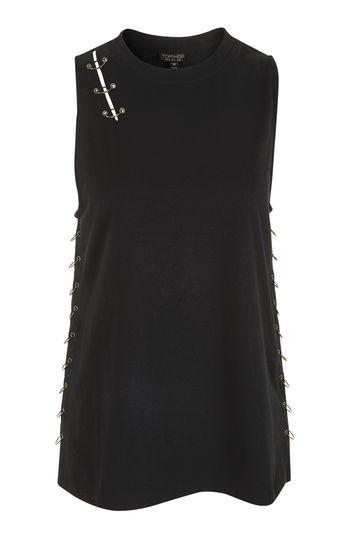 Topshop Eyelet Detail Tank