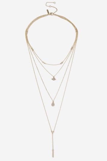 Topshop Multi-drop Engraved Necklace