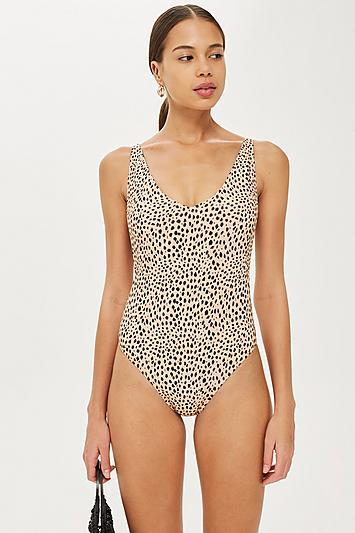 Topshop Animal Print Swimsuit