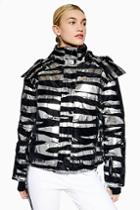Topshop *zebra Foil Print Jacket By Topshop Sno
