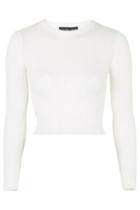 Topshop Petite Ribbed Cropped Jumper