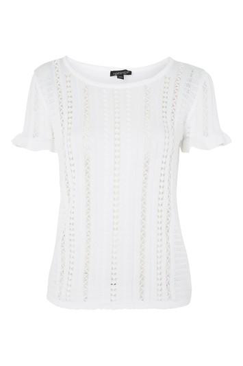 Topshop Stitchy Knitted T-shirt