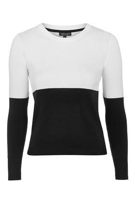 Topshop Petite Colour Block Jumper