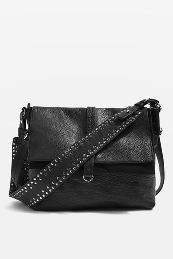 Topshop Premium Leather Small Slouch Hobo Bag