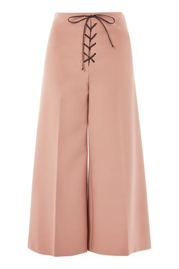 Topshop Lace Up Wide Leg Trousers