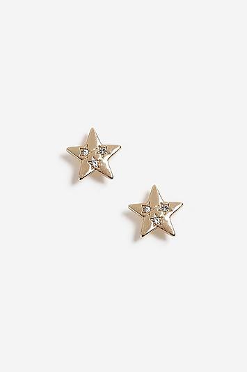 Topshop *rhinestone Star Studs
