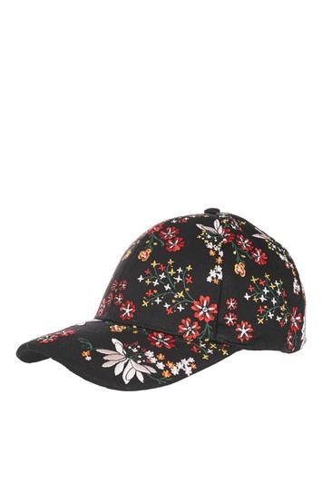 Topshop Floral Embroidered Cap