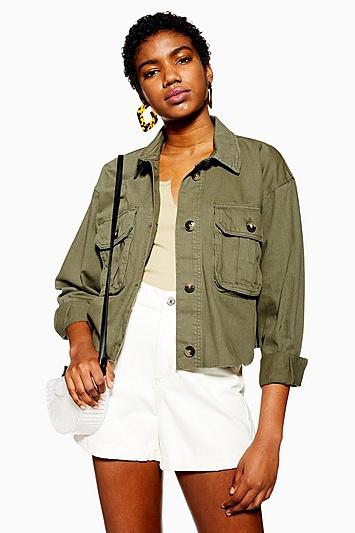 Topshop Khaki Shacket
