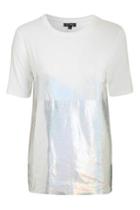 Topshop Holographic Oversized Tee