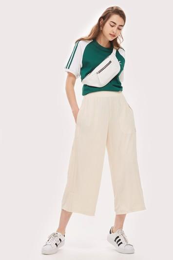 Topshop Ribbed Culottes By Adidas Originals