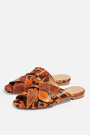 Topshop Hop Neon Flat Sandals