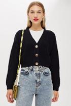 Topshop Hammered Button Cardigan
