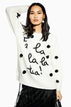 Topshop Christmas 'fa La La La' Jumper