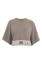 Topshop Knitted Logo Trim T-shirt By Ivy Park