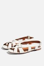 Topshop Opal White Cross Front Sling Sandals