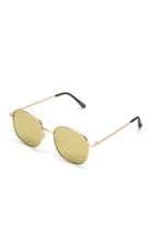 Topshop *jezabell Gold Sunglasses By Quay
