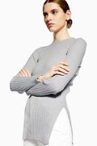 Topshop *long Sleeve Ribbed Knitted Jumper By Boutique
