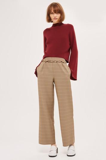 Topshop Houndstooth Check Wide Leg Pants
