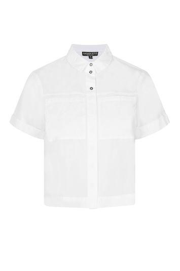 Topshop Petite Smart Short Sleeve Shirt