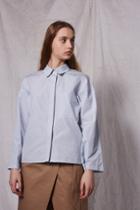 Topshop *popper Boxy Shirt By Boutique
