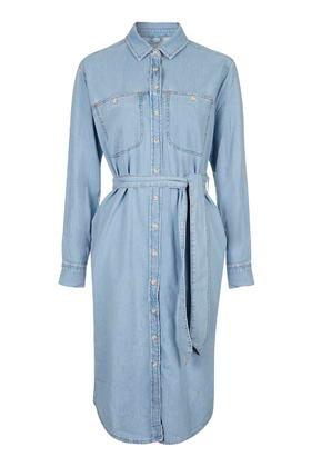 Topshop Moto Midi Shirt Dress
