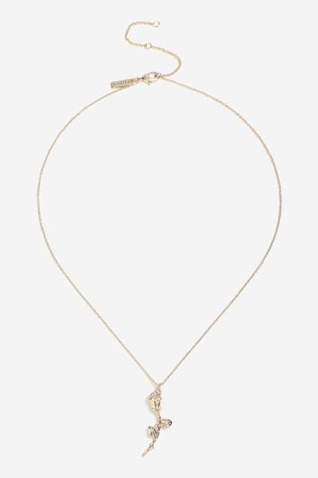 Topshop Gold Look Rose Ditsy Necklace