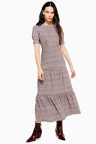 Topshop Je T'aime Tiered Midi Dress