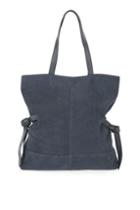 Topshop Thos Leather Blue Shoppper Bag