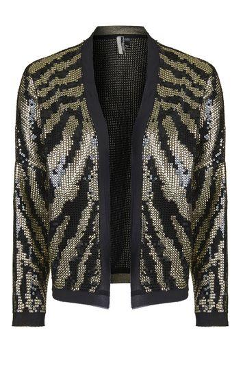 Topshop Tiger Sequin Jacket