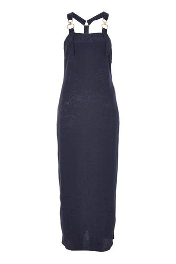 Topshop Jacquard Midi Pinafore Dress