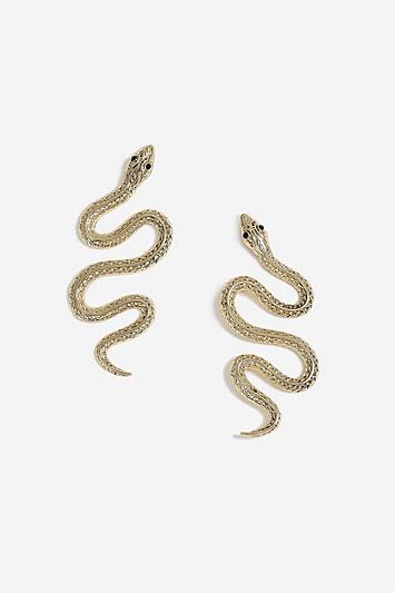 Topshop Snake Drop Stud Earrings