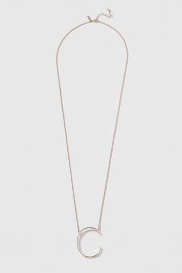 Topshop 'c' Initial Pendant Necklace
