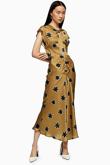 *printed Silk Dress By Topshop Boutique