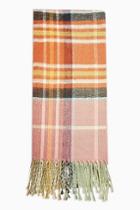 Topshop Toffee Lightweight Check Scarf