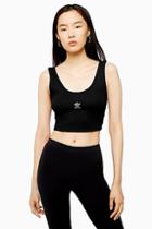 Black Cropped Trefoil Tank By Adidas