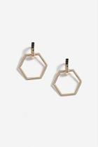 Topshop Hexagon Link Drop Earrings